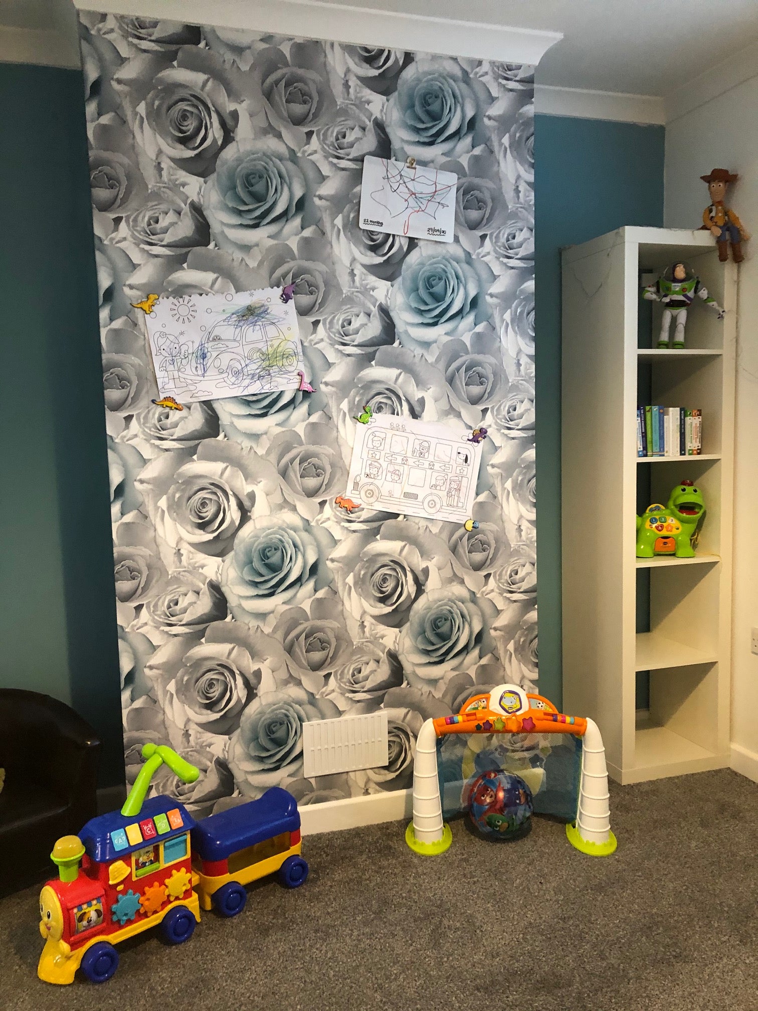Wall to display grandsons artwork
