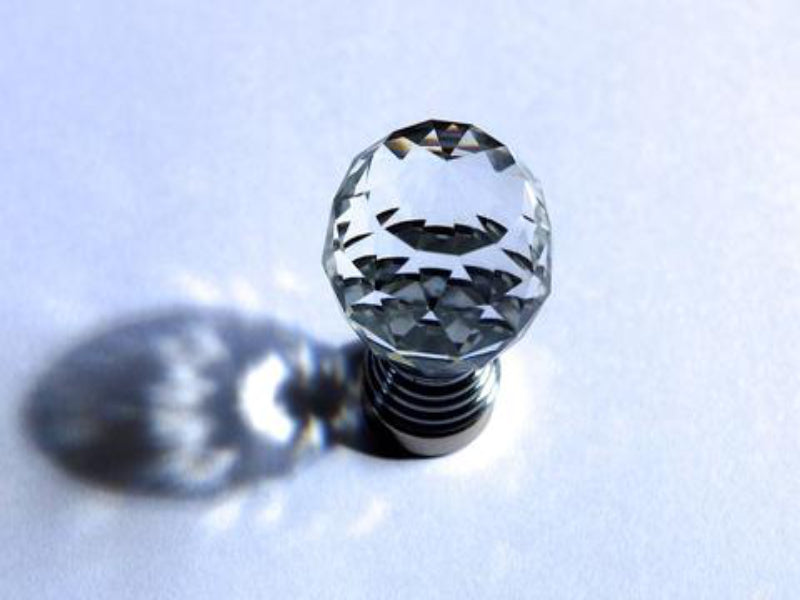 Chrome and glass crystal adds 'Bling' to magnets