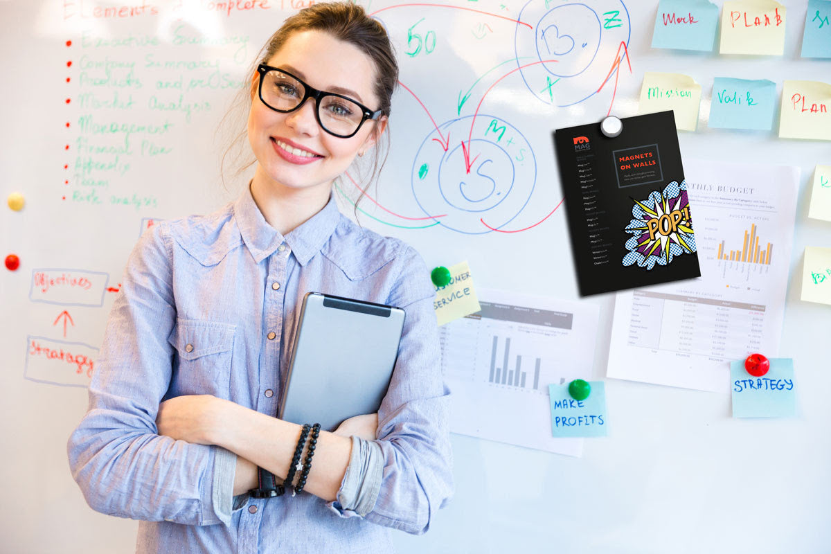 Ideas flow faster with Magnets, Pens and Projectors!