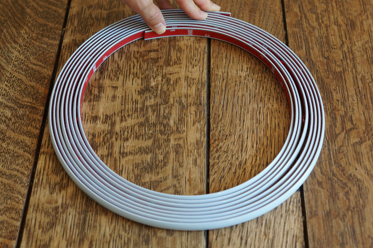 WriteTrims - White Gloss 12mm 3M Backing Tape